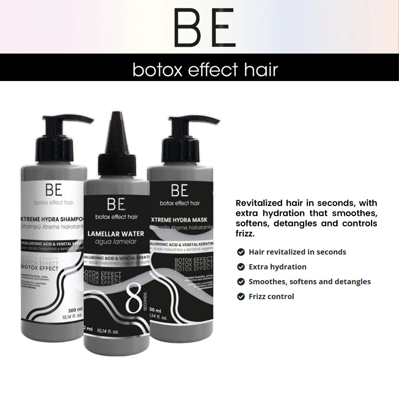 BE 3x300ml Botox Effect Hair Care Treatment Kit