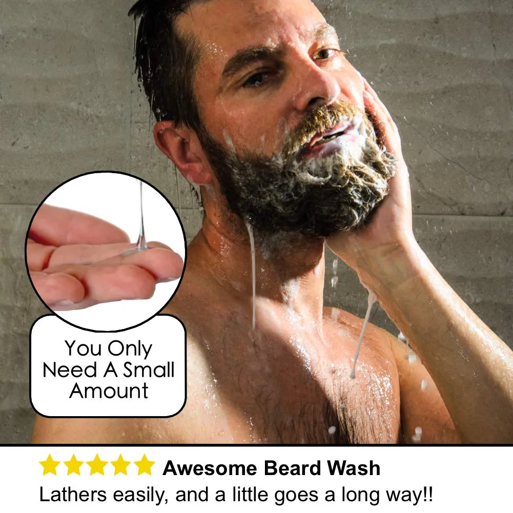 Beard Club - Beard Shampoo & Conditioner - Peppermint & Tea Tree Beard Wash for Men & Beard Conditioner for Men Natural & Organic - Beard Softener for Men - Beard Care - Softens & Strengthens Hair