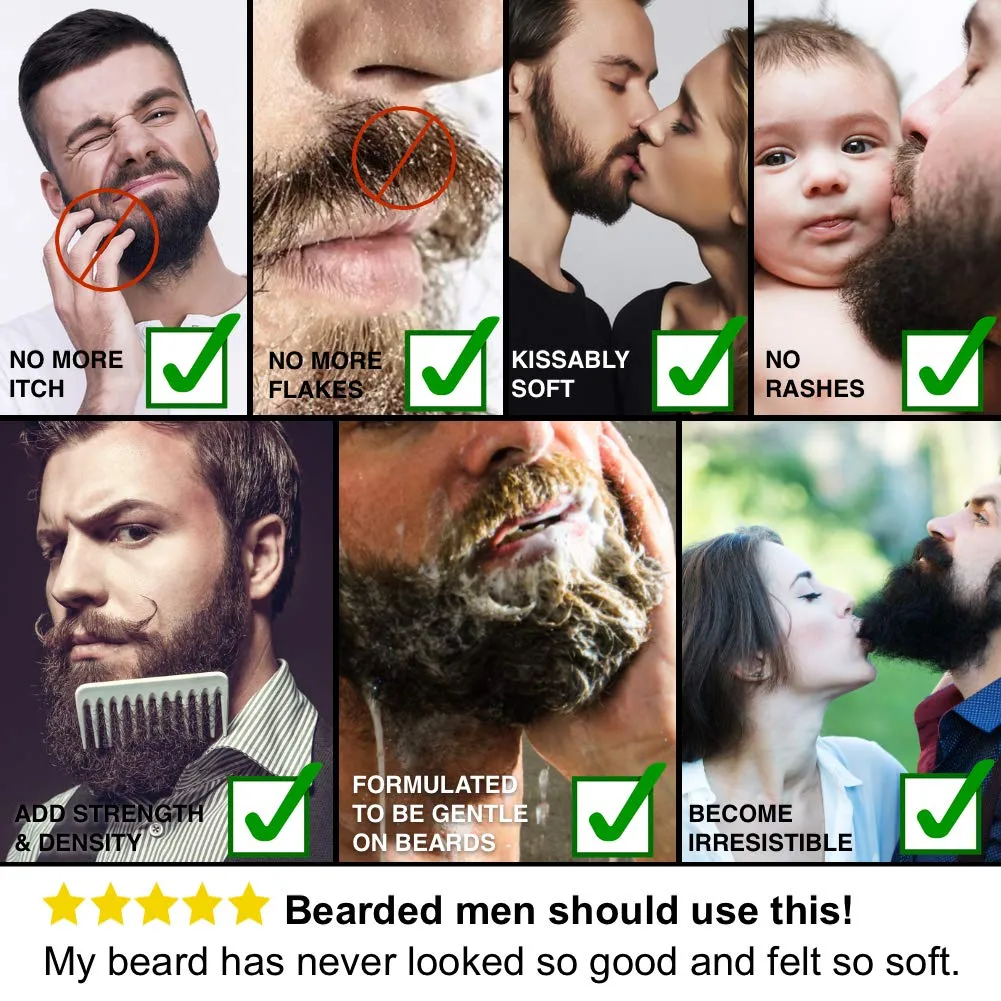 Beard Club - Beard Shampoo & Conditioner - Peppermint & Tea Tree Beard Wash for Men & Beard Conditioner for Men Natural & Organic - Beard Softener for Men - Beard Care - Softens & Strengthens Hair
