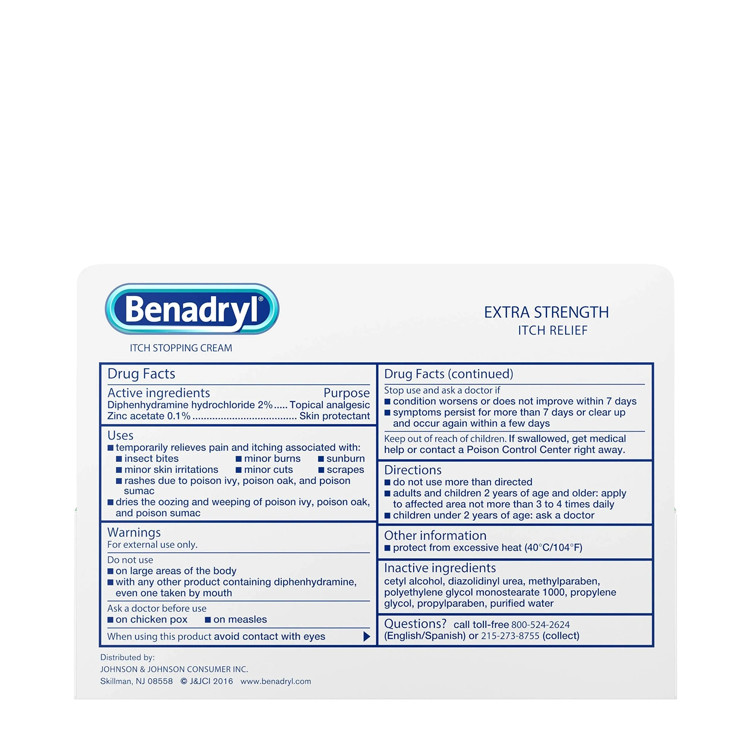 Benadryl Extra Strength Topical Anti-Itch Relief Cream, Diphenhydramine HCl, 3 x 1 oz 1 Ounce (Pack of 3)