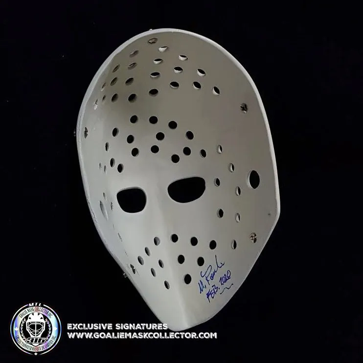 Bernie Parent Signed Goalie Mask Autographed Philadelphia "2 Emblems" Tribute Vintage