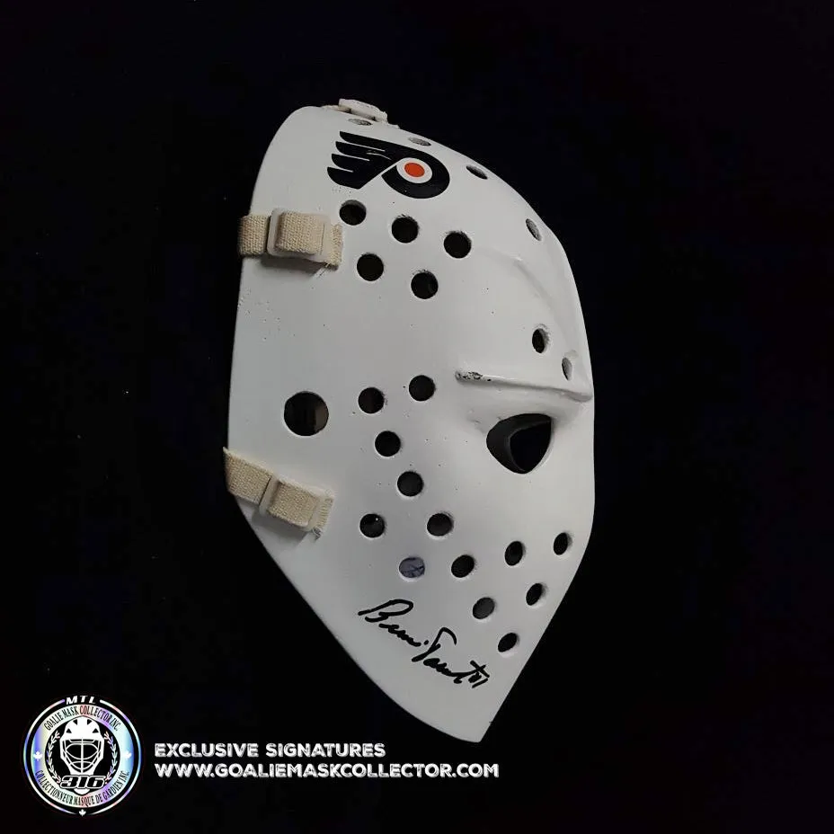 Bernie Parent Signed Goalie Mask Autographed Philadelphia "2 Emblems" Tribute Vintage