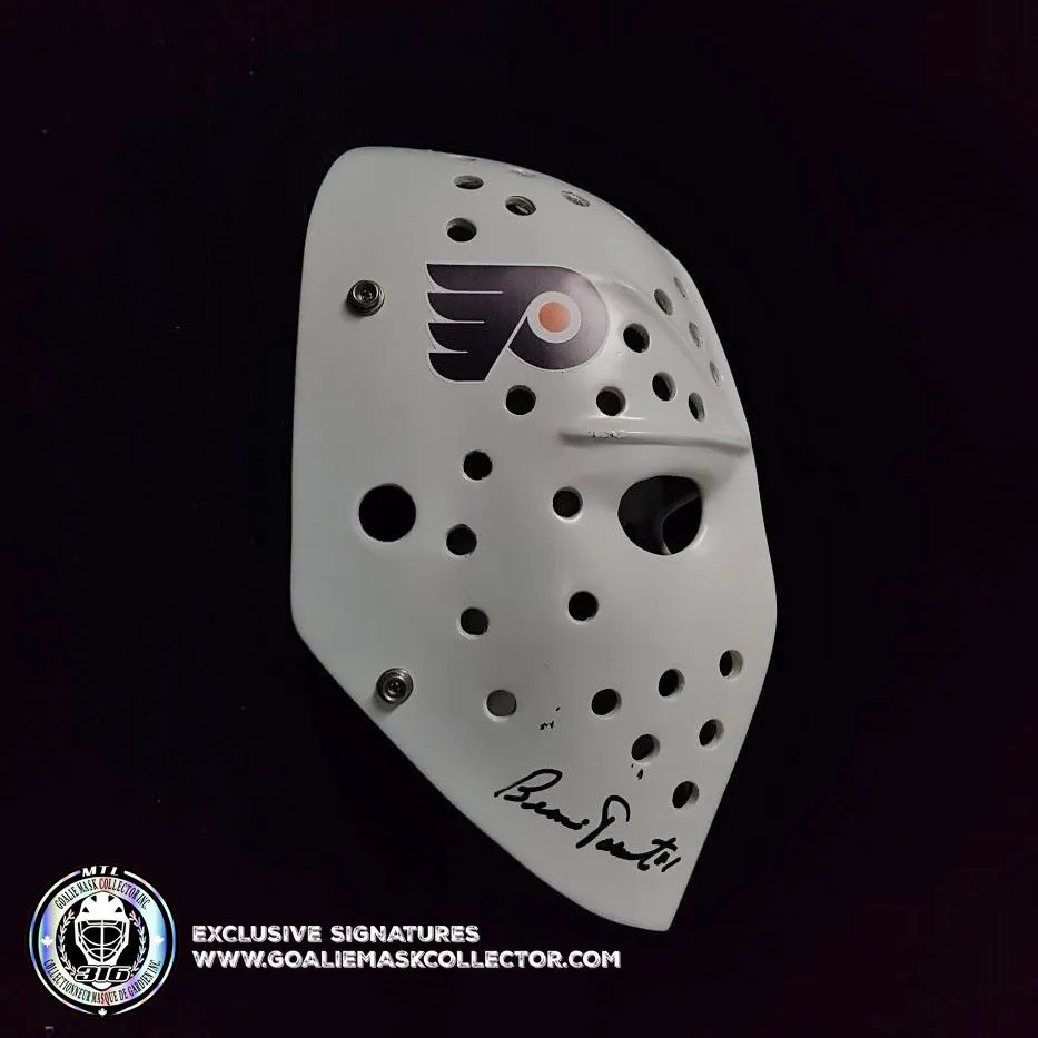 Bernie Parent Signed Goalie Mask Autographed Philadelphia "2 Emblems" Tribute Vintage