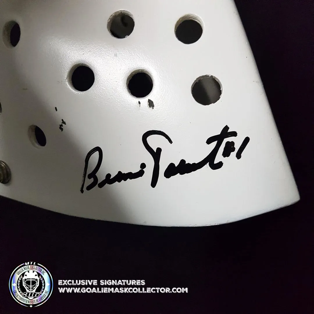 Bernie Parent Signed Goalie Mask Autographed Philadelphia "2 Emblems" Tribute Vintage