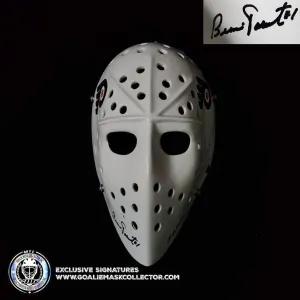 Bernie Parent Signed Goalie Mask Autographed Philadelphia "2 Emblems" Tribute Vintage