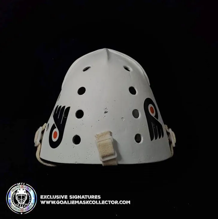 Bernie Parent Signed Goalie Mask Autographed Philadelphia "2 Emblems" Tribute Vintage