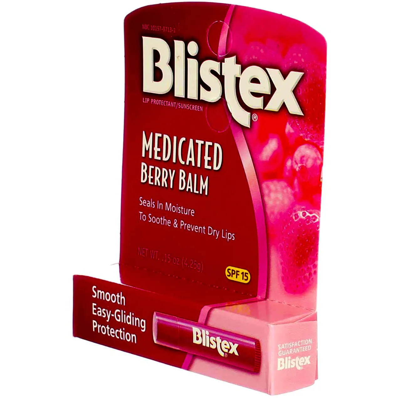 Blistex Medicated Berry Balm SPF 15 0.15 oz (Pack of 4)