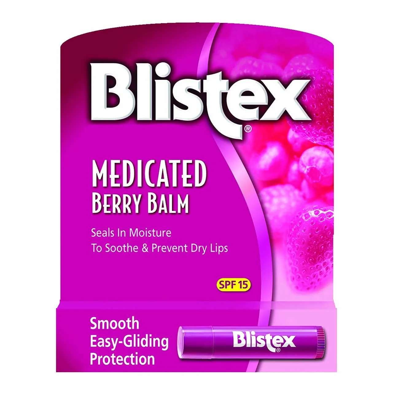 Blistex Medicated Berry Balm SPF 15 0.15 oz (Pack of 4)