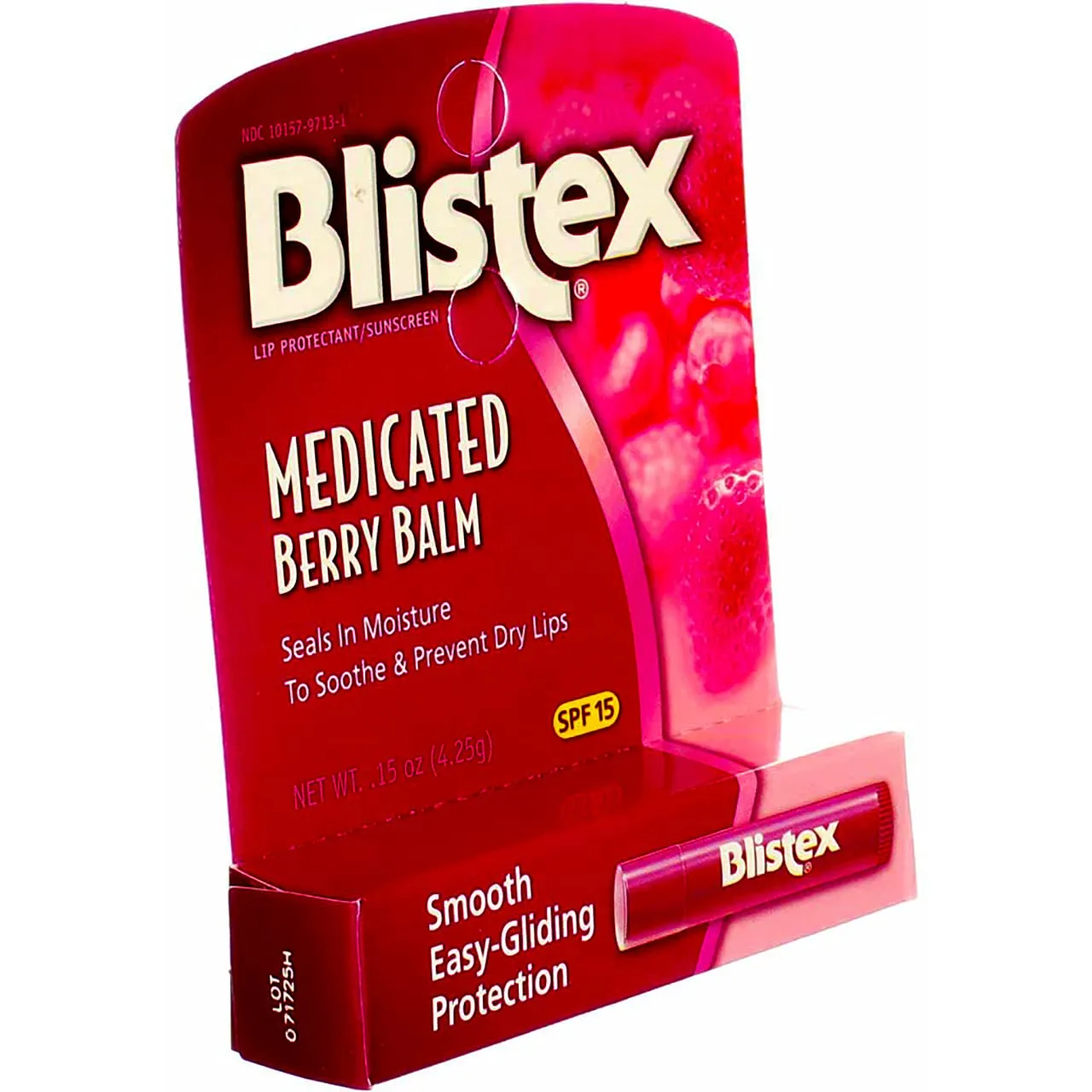Blistex Medicated Berry Balm SPF 15 0.15 oz (Pack of 4)