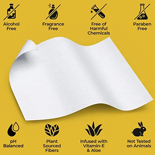 Booty Brand Wipes for Men - 320 Flushable Wipes for Adults | Premium Wet Wipes for Men | pH Balanced & Infused with Vitamin-E & Aloe | Male Toilet Wipes | Flushable Safe Mens Wipes | Bathroom Wipes