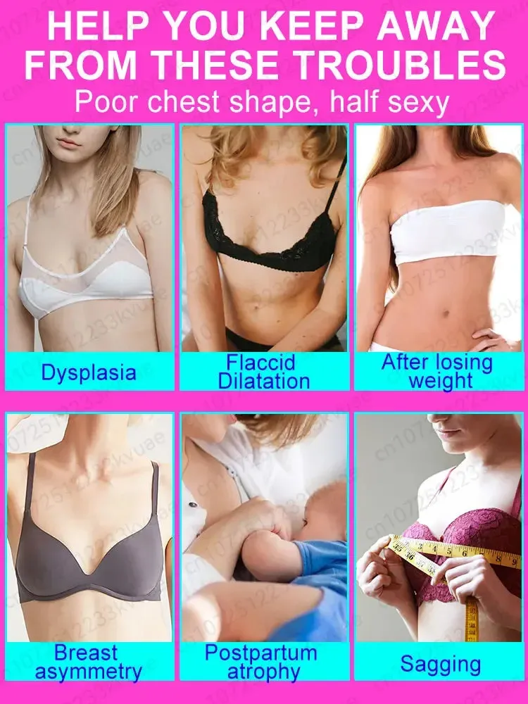 Breast Enhancement Oil - A Cup to D Cup Transformation, Promote Growth Naturally, Firming & Lifting Formula for Fuller, Perkier Curves!