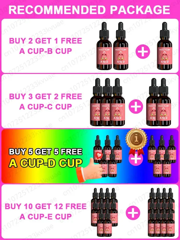 Breast Enhancement Oil - A Cup to D Cup Transformation, Promote Growth Naturally, Firming & Lifting Formula for Fuller, Perkier Curves!