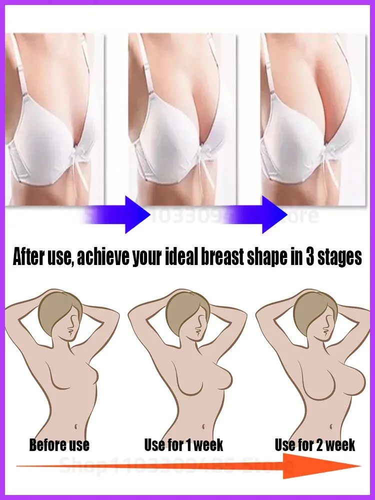 Breast Enhancement Oil - A Cup to D Cup Transformation, Promote Growth Naturally, Firming & Lifting Formula for Fuller, Perkier Curves!