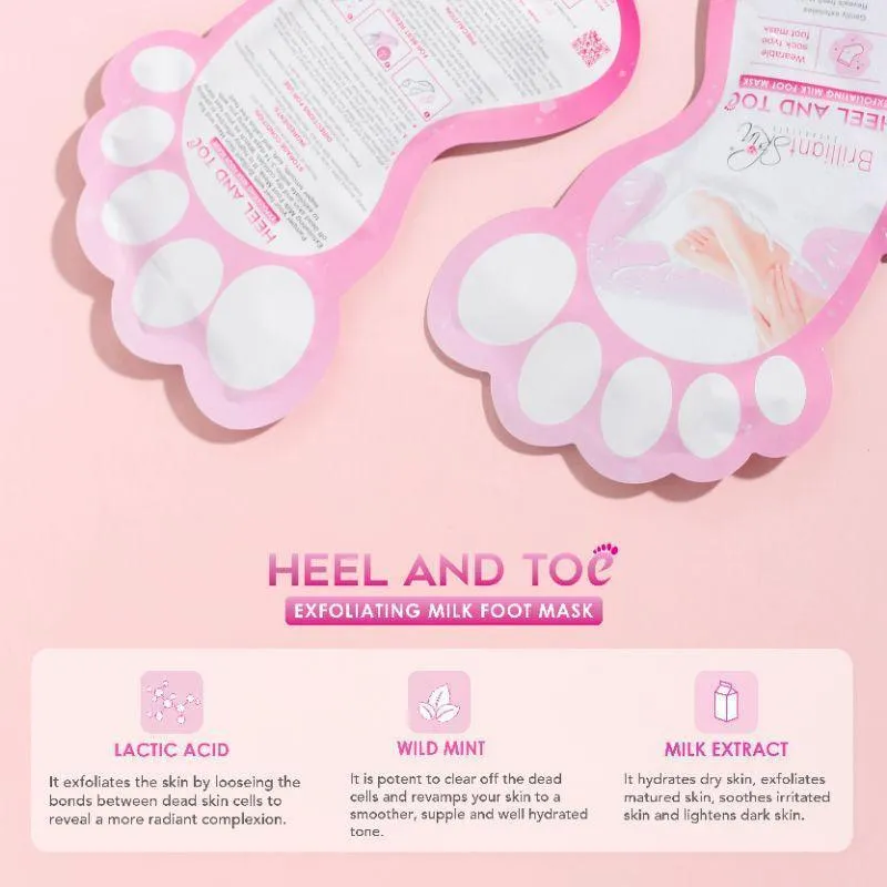 Brilliant Skin Heel and Toe Milk Foot Mask (Pink)