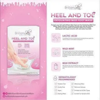 Brilliant Skin Heel and Toe Milk Foot Mask (Pink)