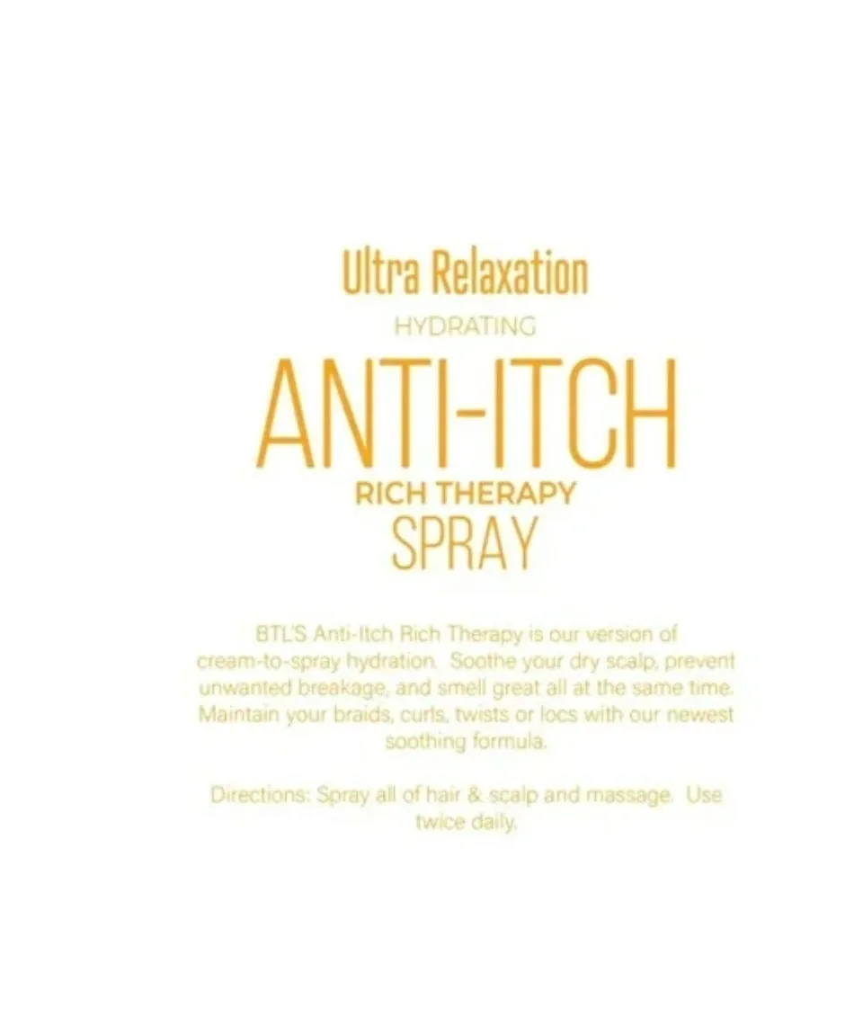 BTL Relaxation Hydrating Anti-Itch Rich Therapy Braid Spray 8 OZ
