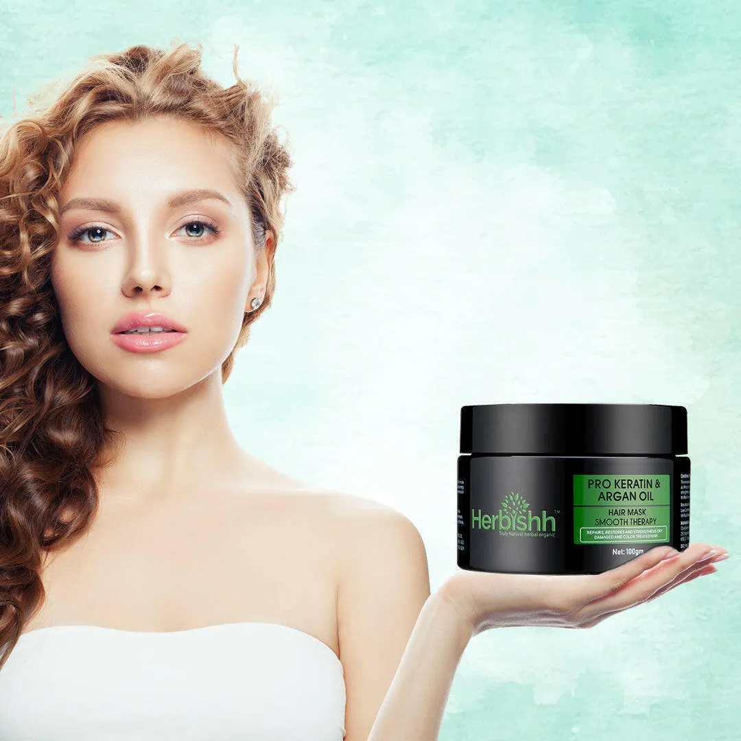 Buy 3 Argan Hair Masks, Get 3 Hair Oils FREE - Herbishh