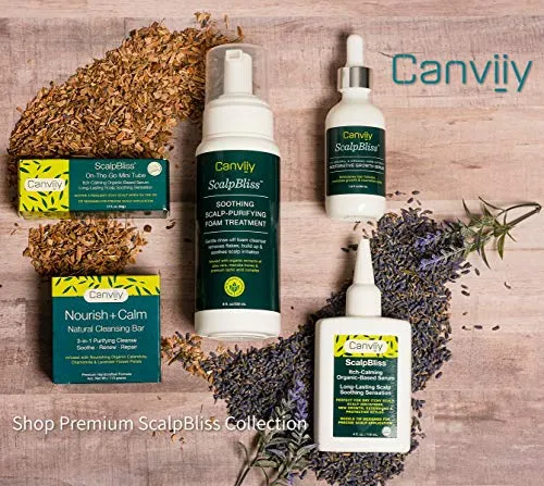 Canviiy ScalpBliss Itch-Calming Serum, Long-Lasting Soothing Scalp Moisturizer for Dry itchy Scalp, Enriched with Aloe Vera, Witch Hazel, Manuka Honey and Peppermint Oil (Natural Based)