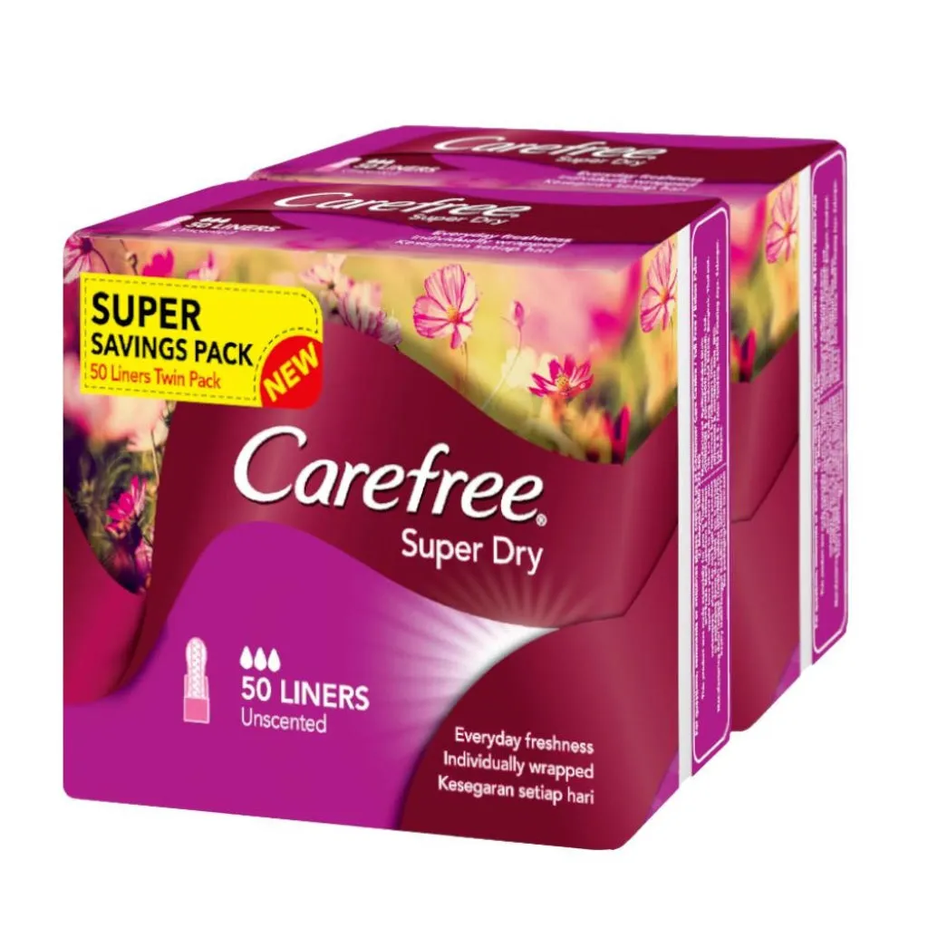 Carefree Super Dry Unscented 50S X 2 Value Pack