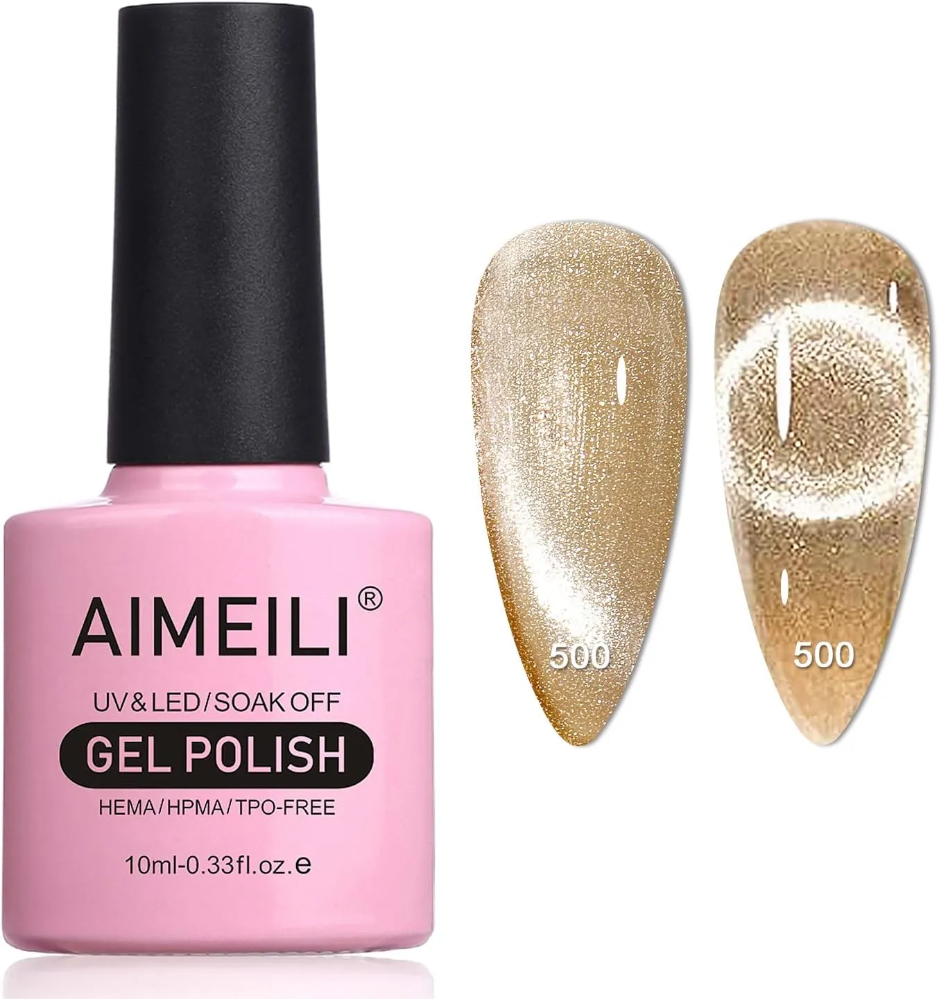 Cat Eye Glitter Nail Gold (500)-10ml