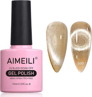 Cat Eye Glitter Nail Gold (500)-10ml