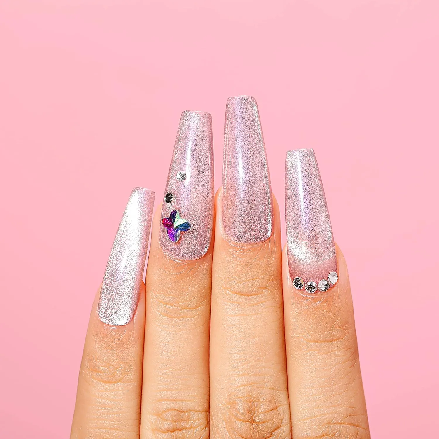Cat Eye Glitter Nail Light Pink (498)-10ml