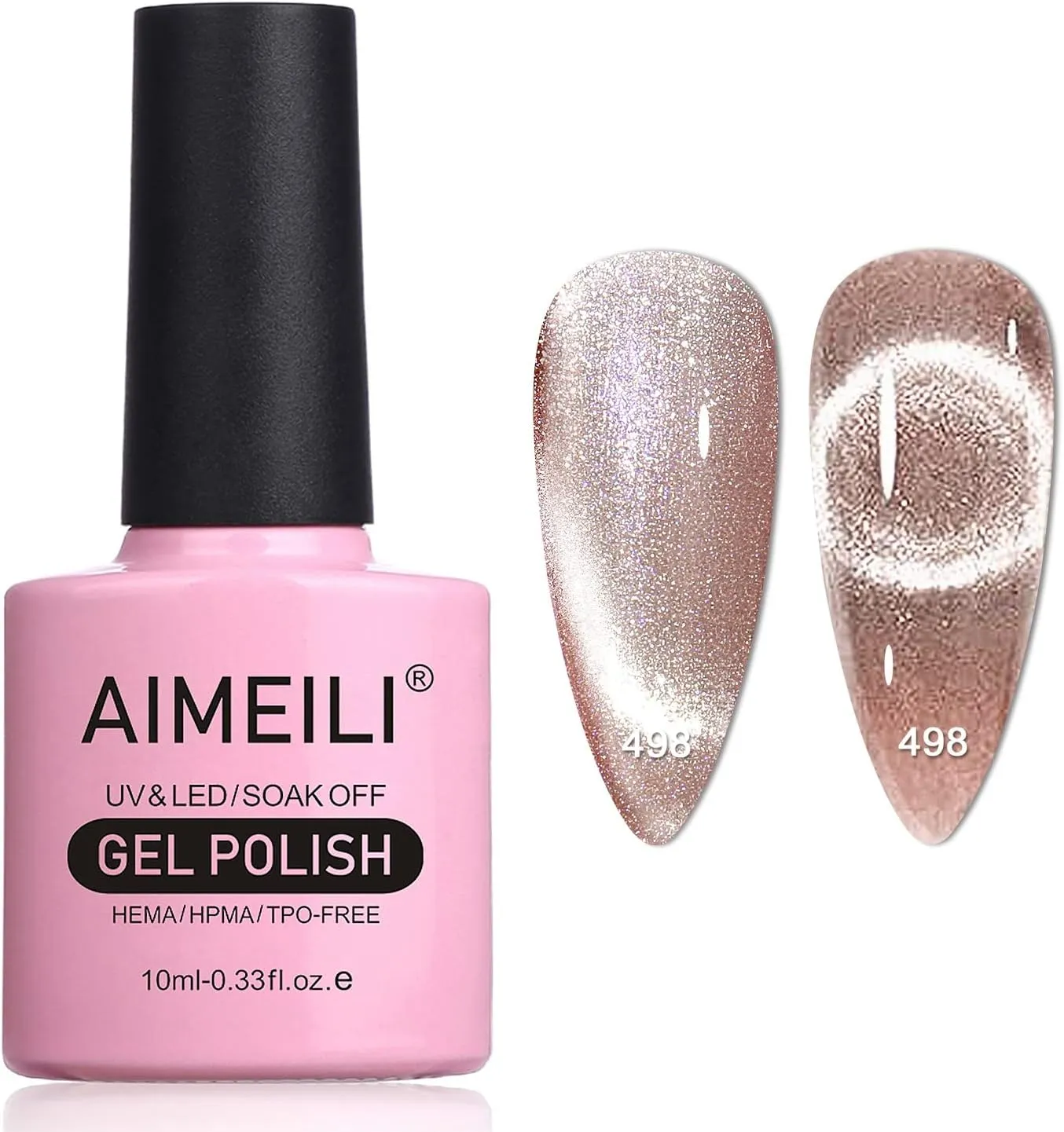 Cat Eye Glitter Nail Light Pink (498)-10ml