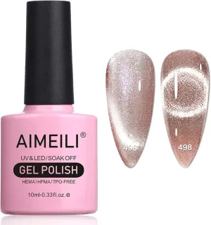 Cat Eye Glitter Nail Light Pink (498)-10ml
