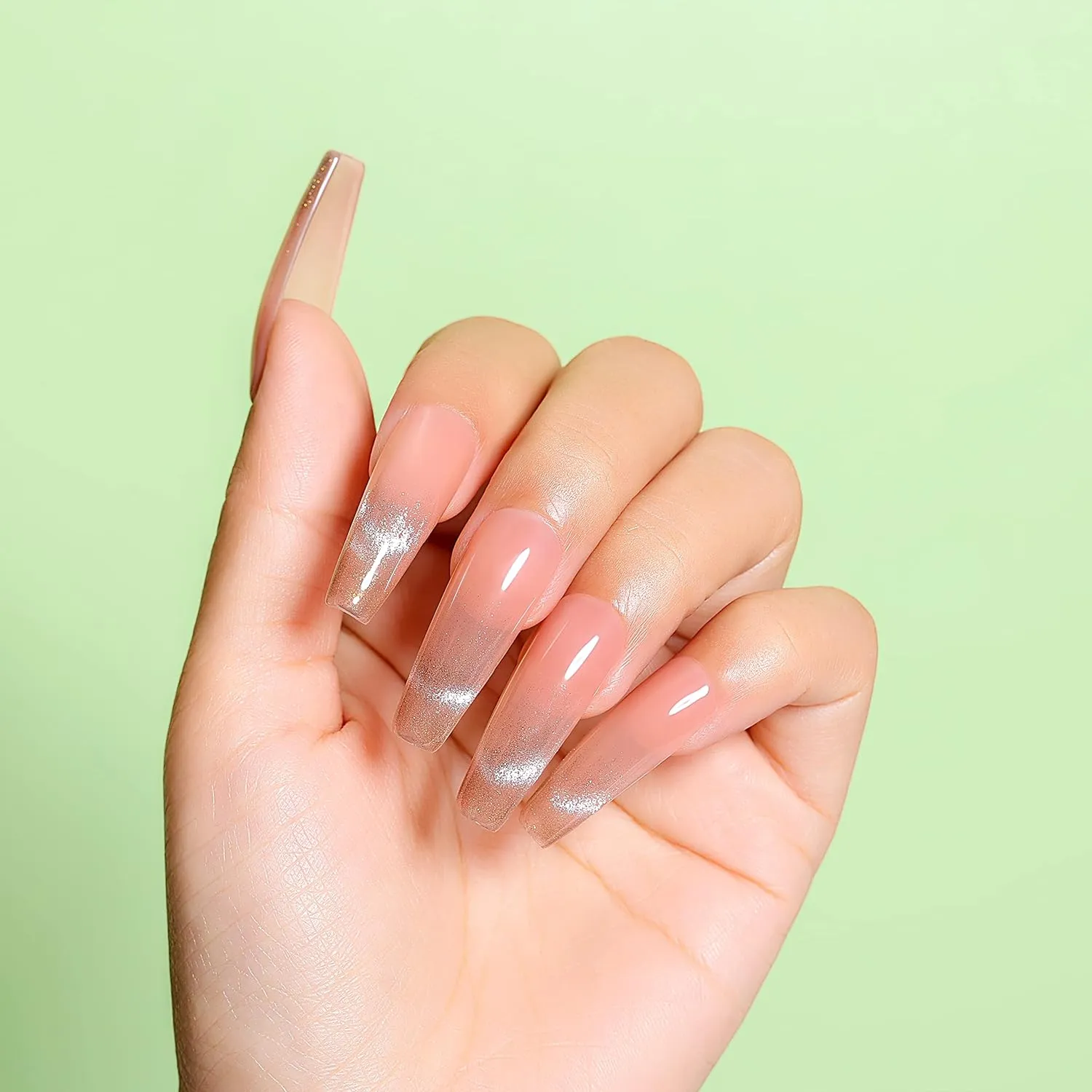 Cat Eye Glitter Nail Orange (497)-10ml