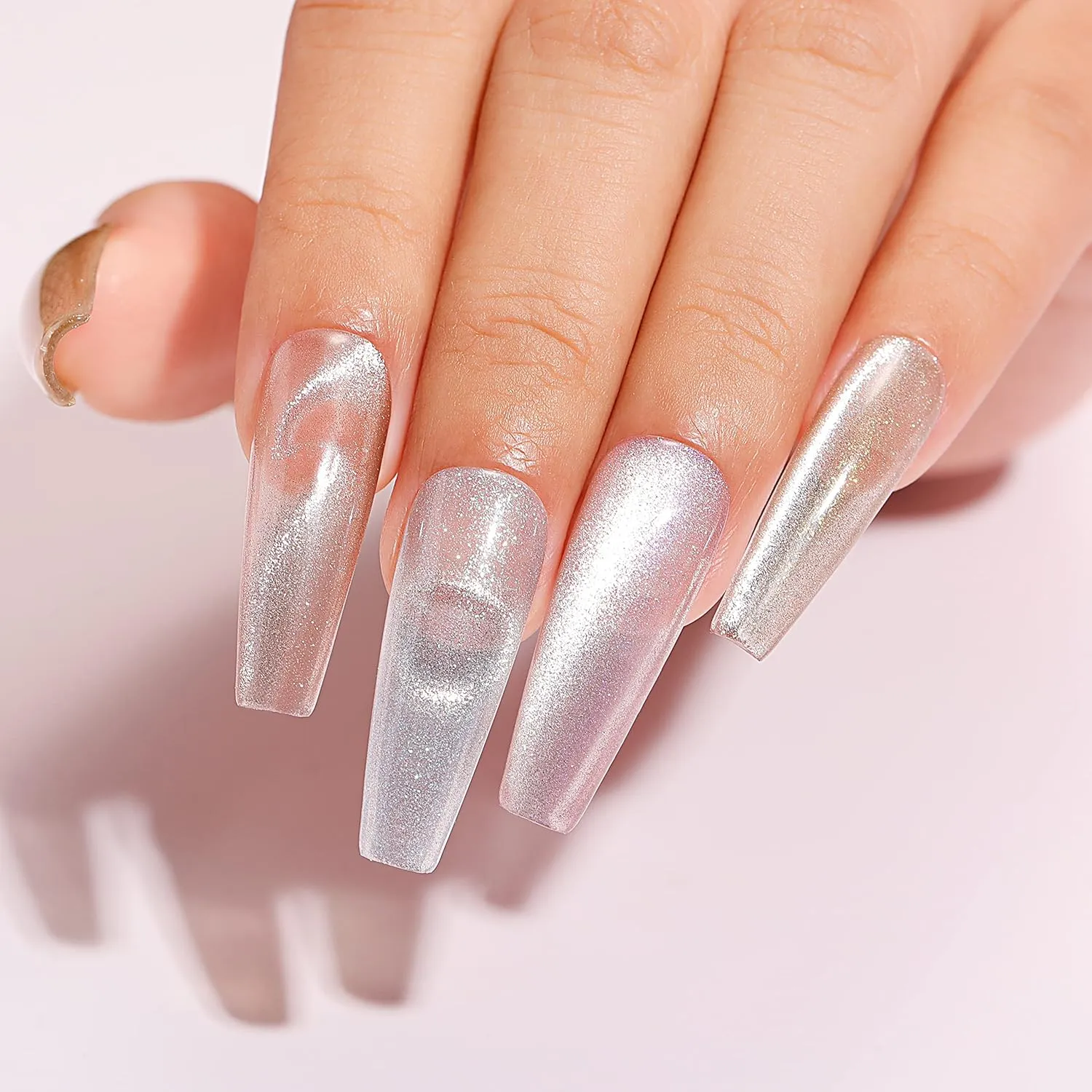 Cat Eye Glitter Nail Pink (499)-10ml