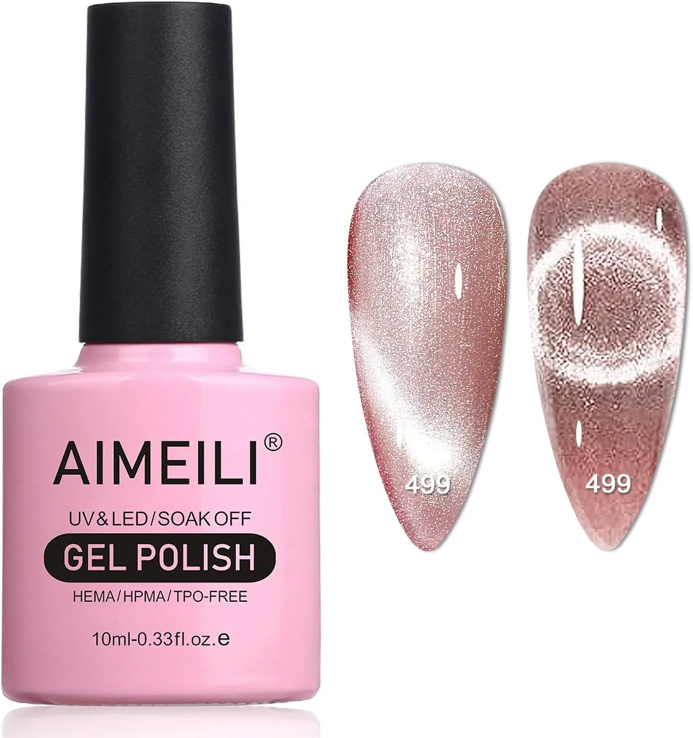 Cat Eye Glitter Nail Pink (499)-10ml