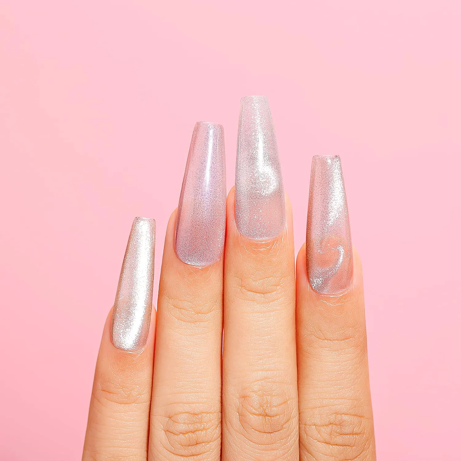 Cat Eye Glitter Nail Pink (499)-10ml