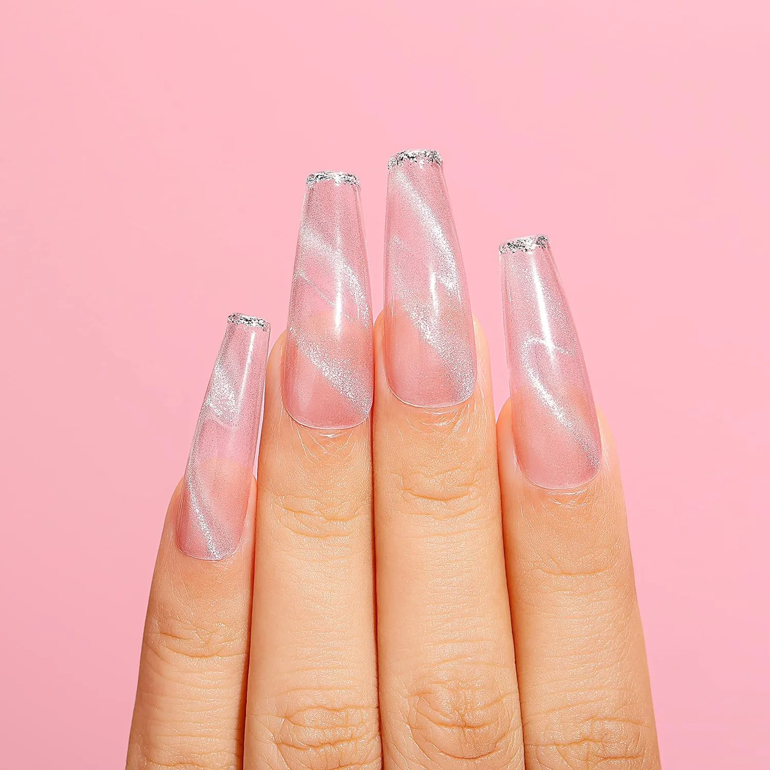 Cat Eye Glitter Nail Pink (499)-10ml