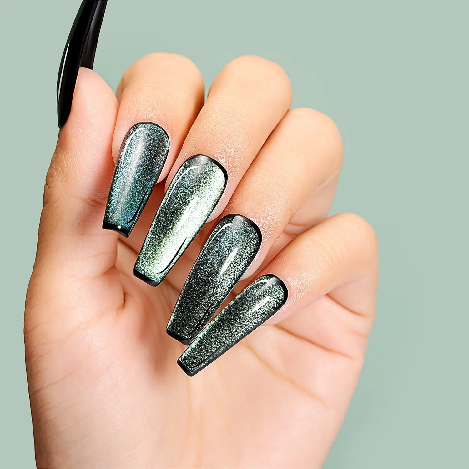 Cat Eye Nail Polish Green (490)-10ml
