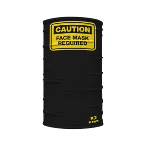Caution Face Mask Required Kids Neck Gaiter