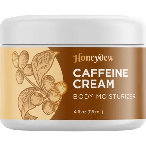 Cellulite Cream with Caffeine - HoneyDew Caffeine Cream for Cellulite - Eye Cream with Caffeine for Puffiness - Anti Aging Face Cream Moisturizer for Women and Men - Hydrating Cream with Shea Butter