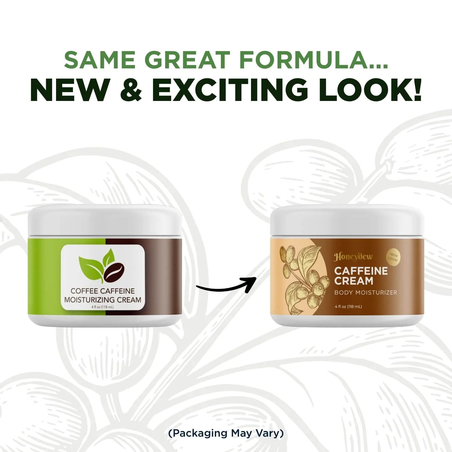 Cellulite Cream with Caffeine - HoneyDew Caffeine Cream for Cellulite - Eye Cream with Caffeine for Puffiness - Anti Aging Face Cream Moisturizer for Women and Men - Hydrating Cream with Shea Butter