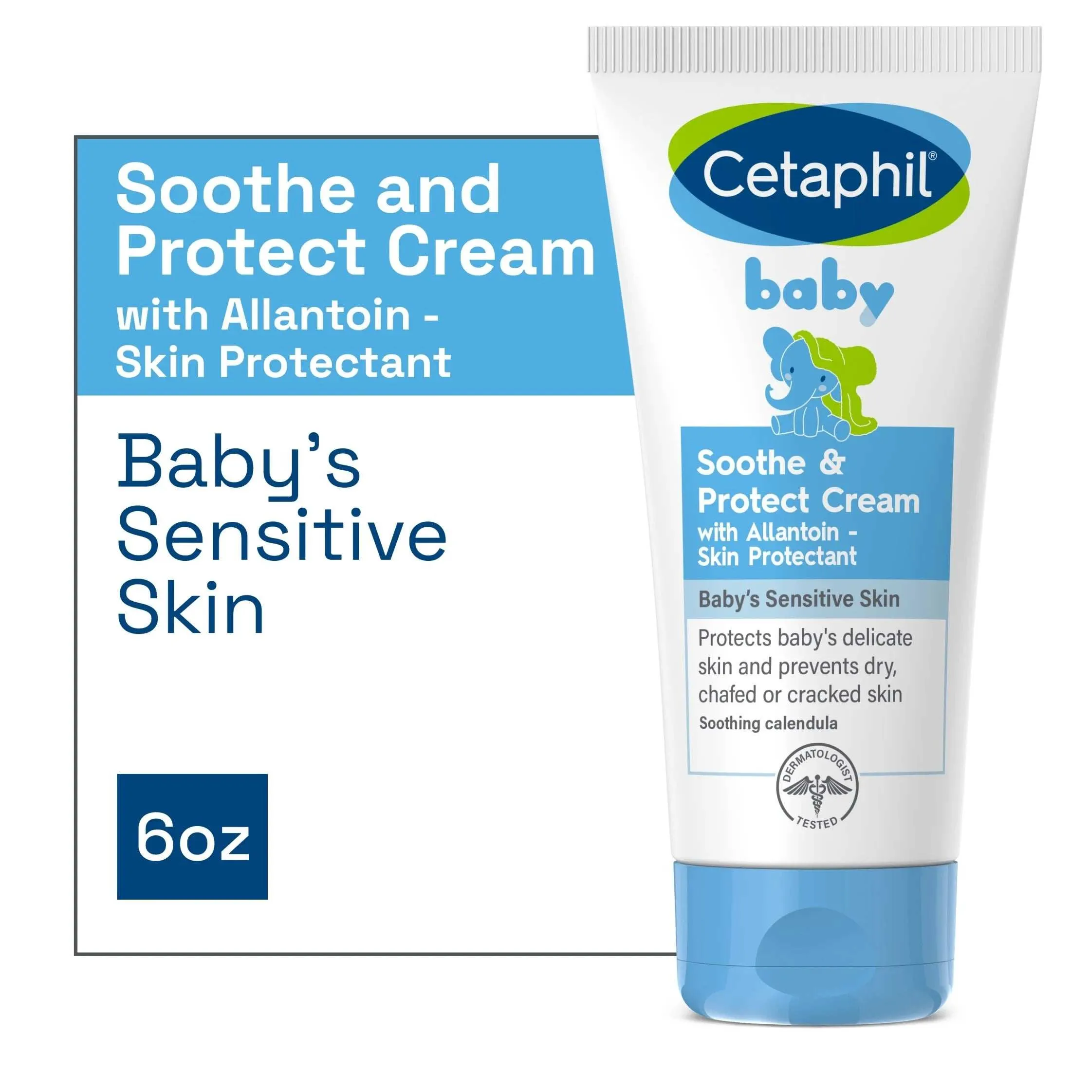 Cetaphil Baby Soothe & Protect Cream with Allantoin Skin Protectant - 6 oz