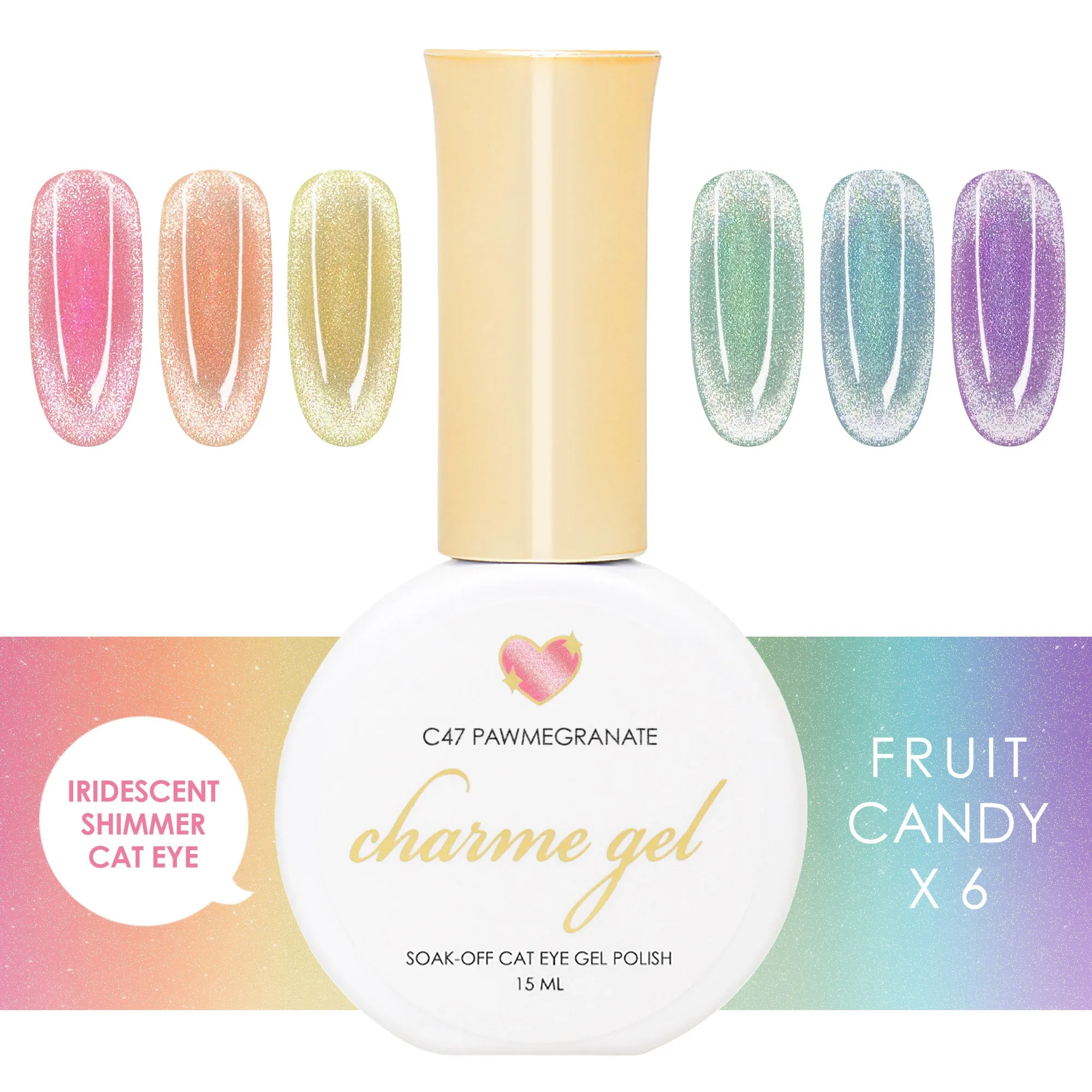 Charme Gel Fruit Candy Cat Eye Collection / 6 Colors