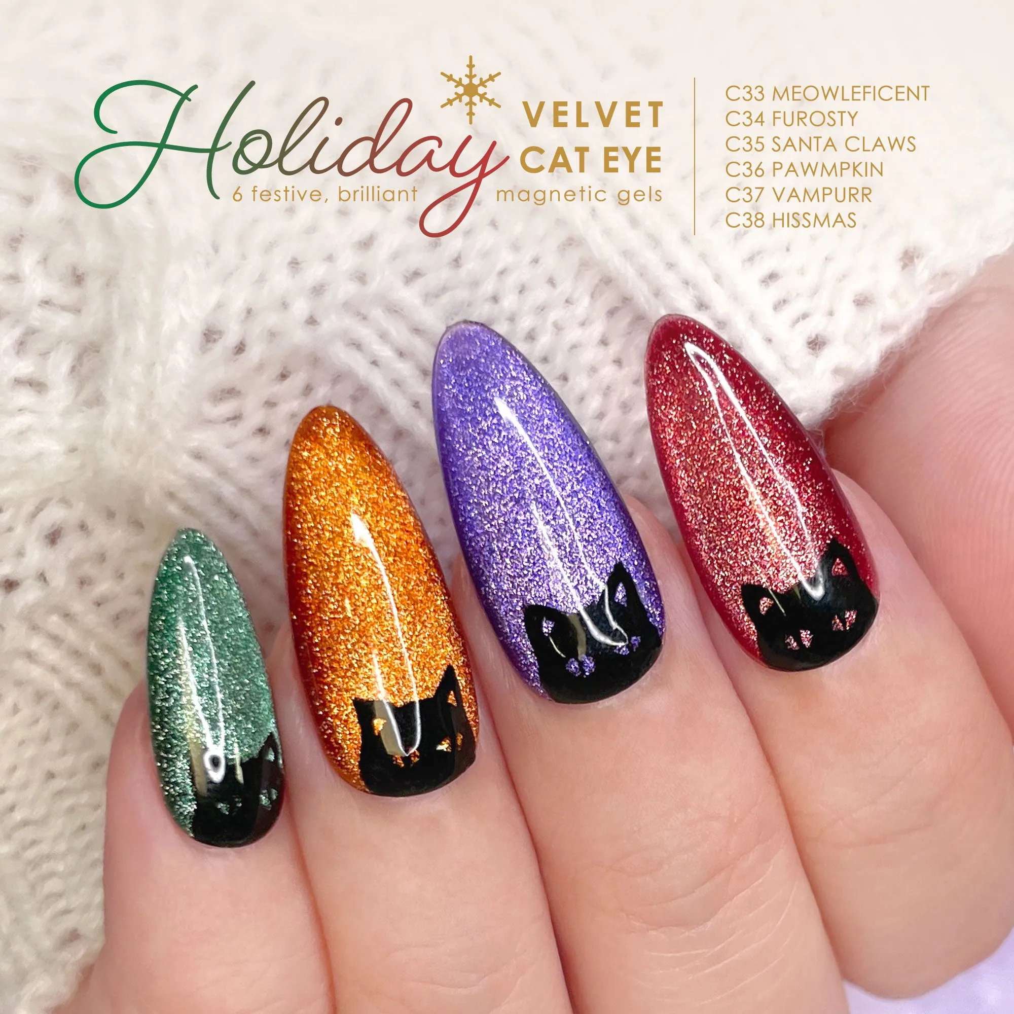 Charme Gel Holiday Velvet Cat Eye Collection / 6 Colors