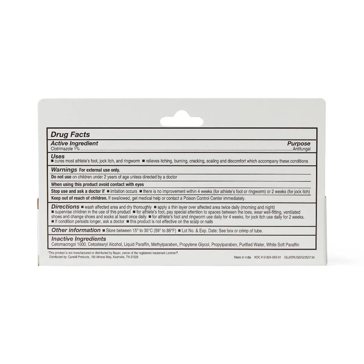 Clotrimazole 1 Athlete’s Foot Cream compare to Lotrimin AF