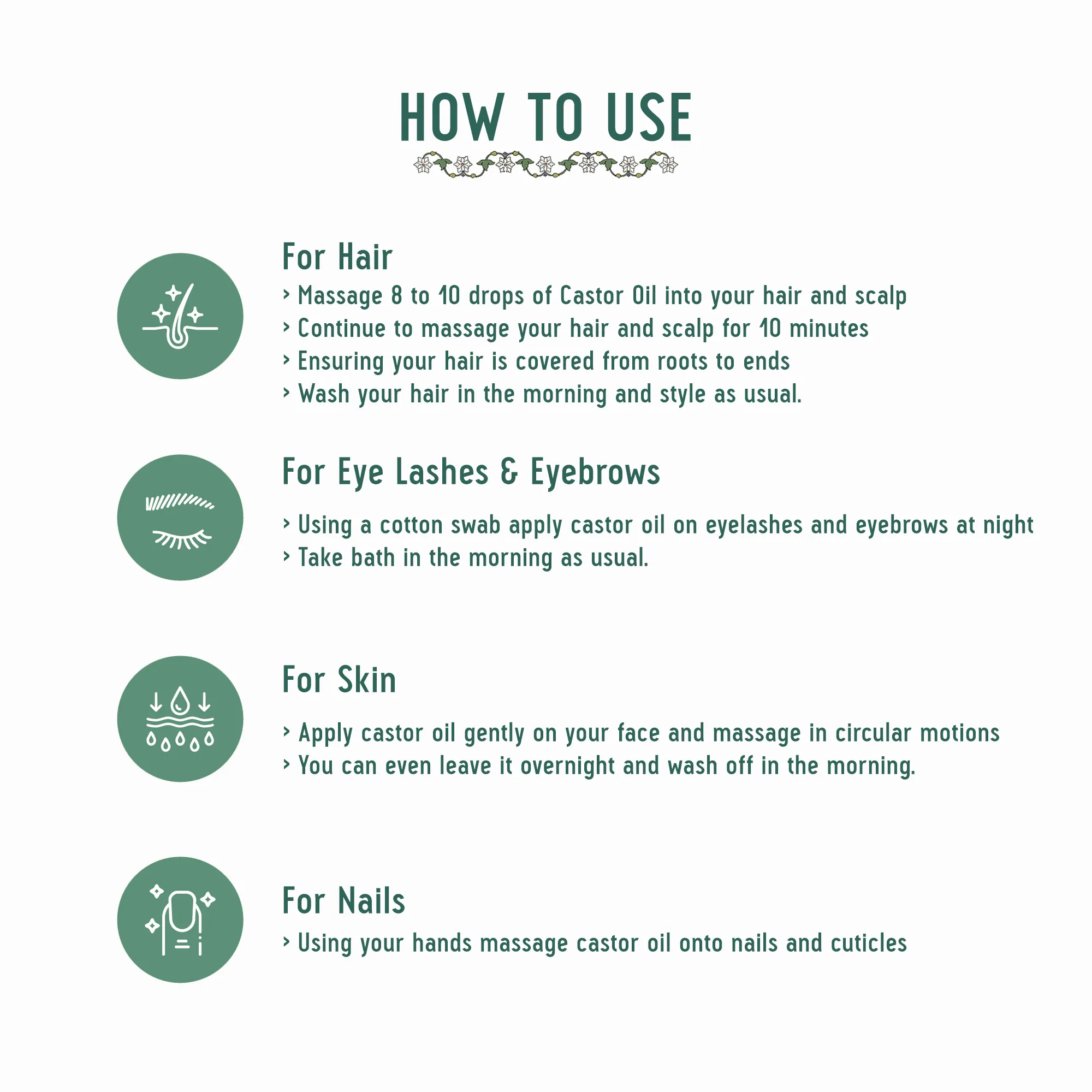 Cold Pressed Castor Oil for Hair Growth
