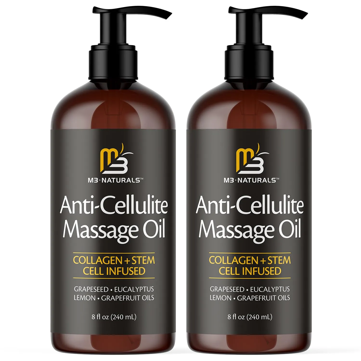 Collagen & Stem Cell Infused Massage Oil | Anti-Cellulite | Skin Tightening Body Oil for Men and Women