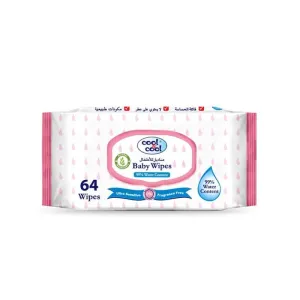 Cool & Cool Chemical Free Ultra Sensitive Wipes - 64 Pieces