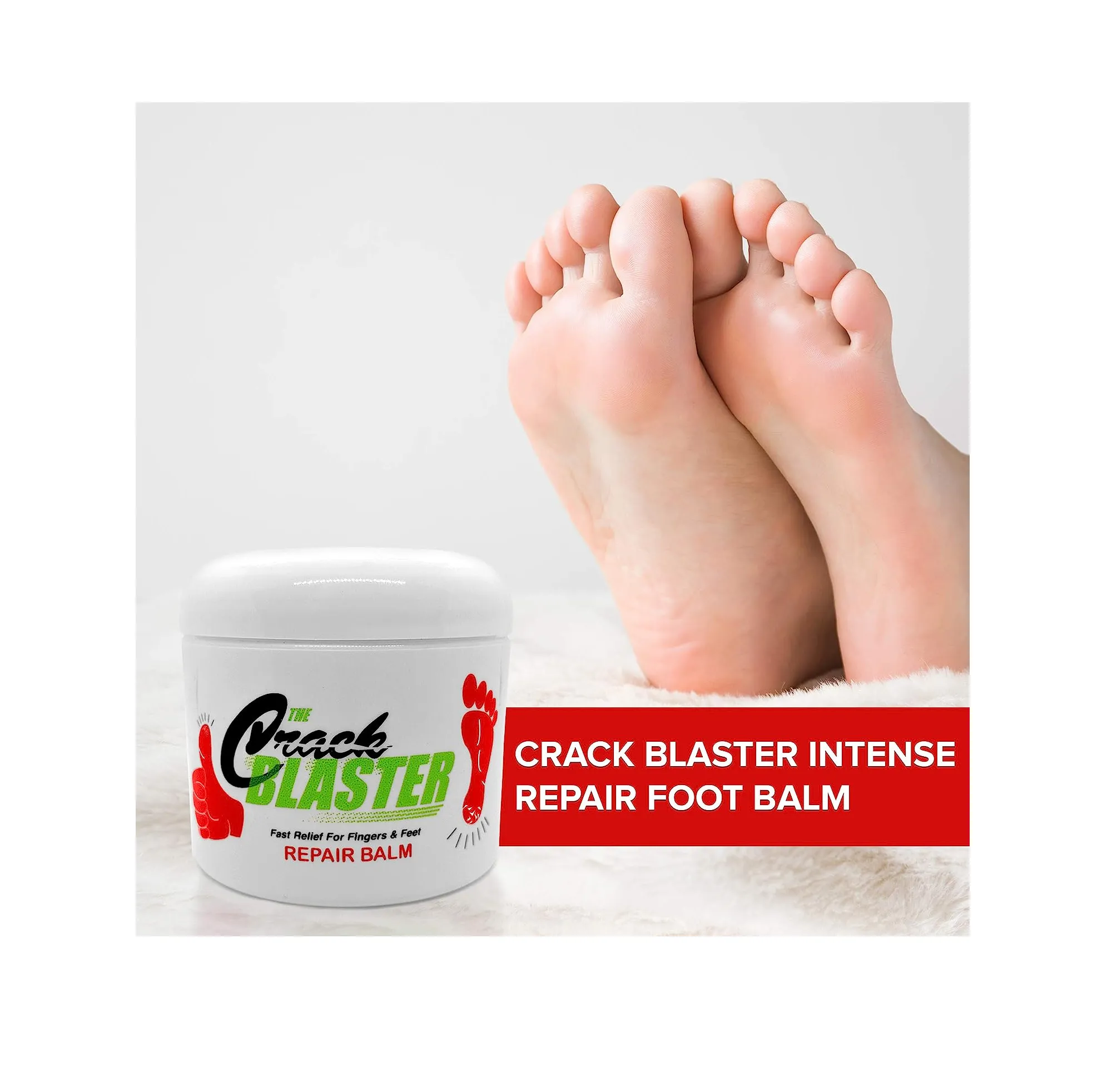 Crack Blaster Repair Balm Multi-Purpose Dry Skin Balm Intense Repair Treatment For Cracked Heels Dry