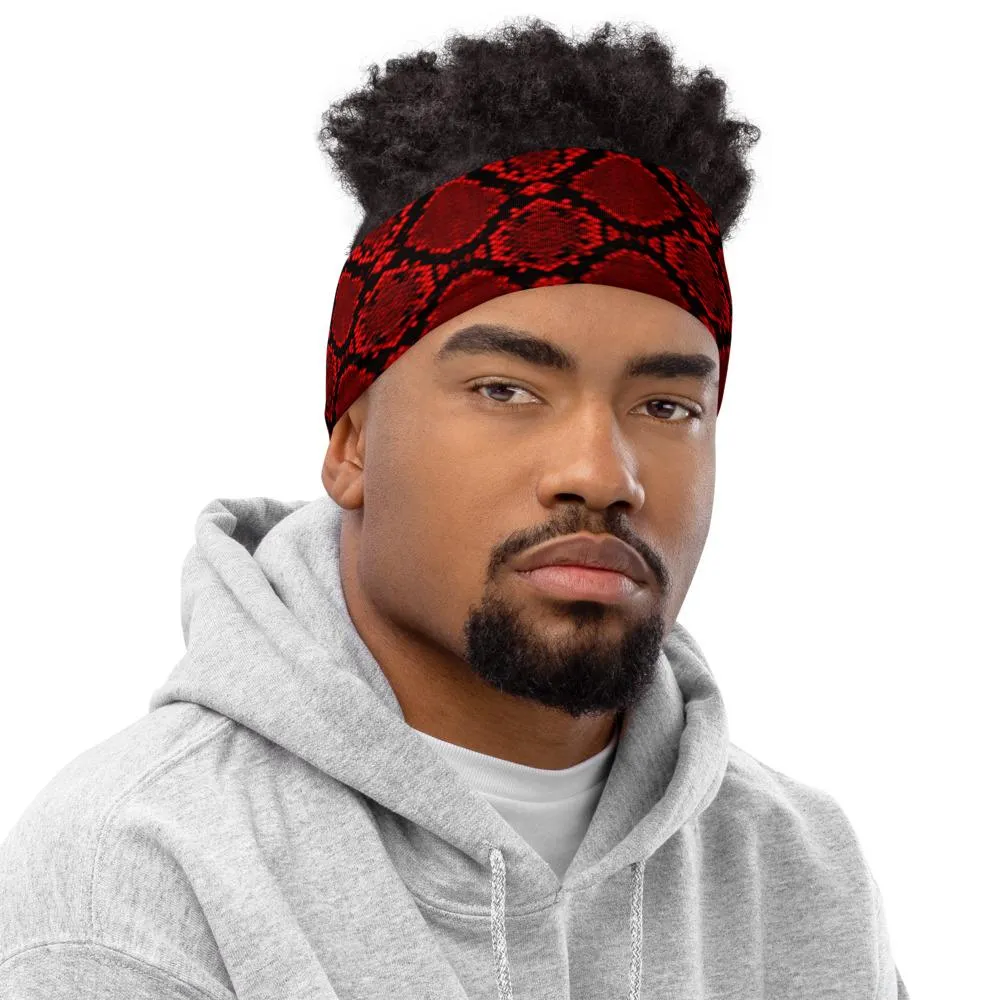 Crimson Diamondback Print Neck Gaiter