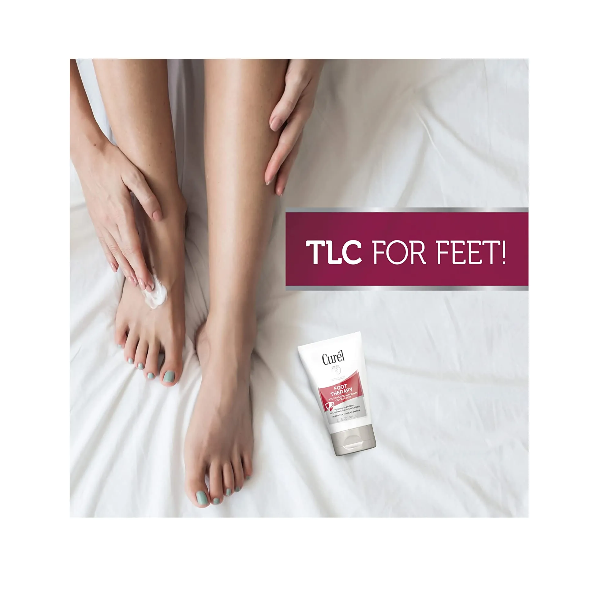 Curel Foot Therapy Cream 3.5 oz Soothing Lotion for Dry Cracked Feet Quick Absorbing with Shea Butter Coconut Milk and Vitamin E2
