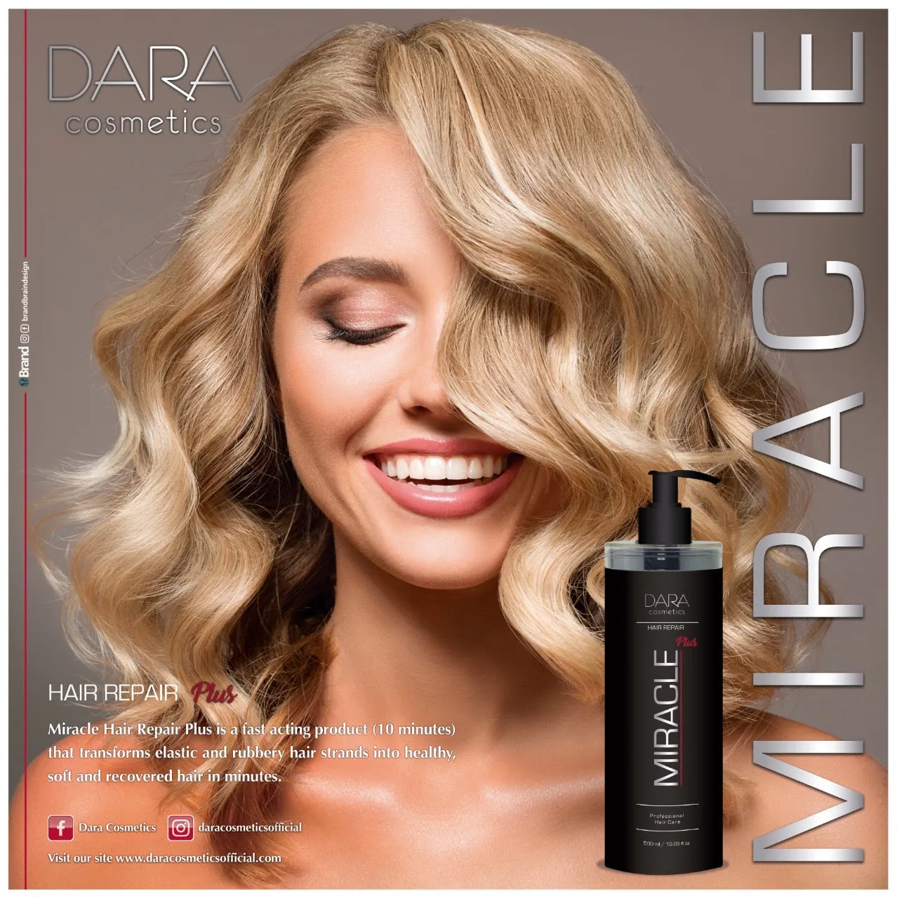 DARA Miracle hair repair plus – 16.09 fl oz  – Deep hair repair For All Hair Types