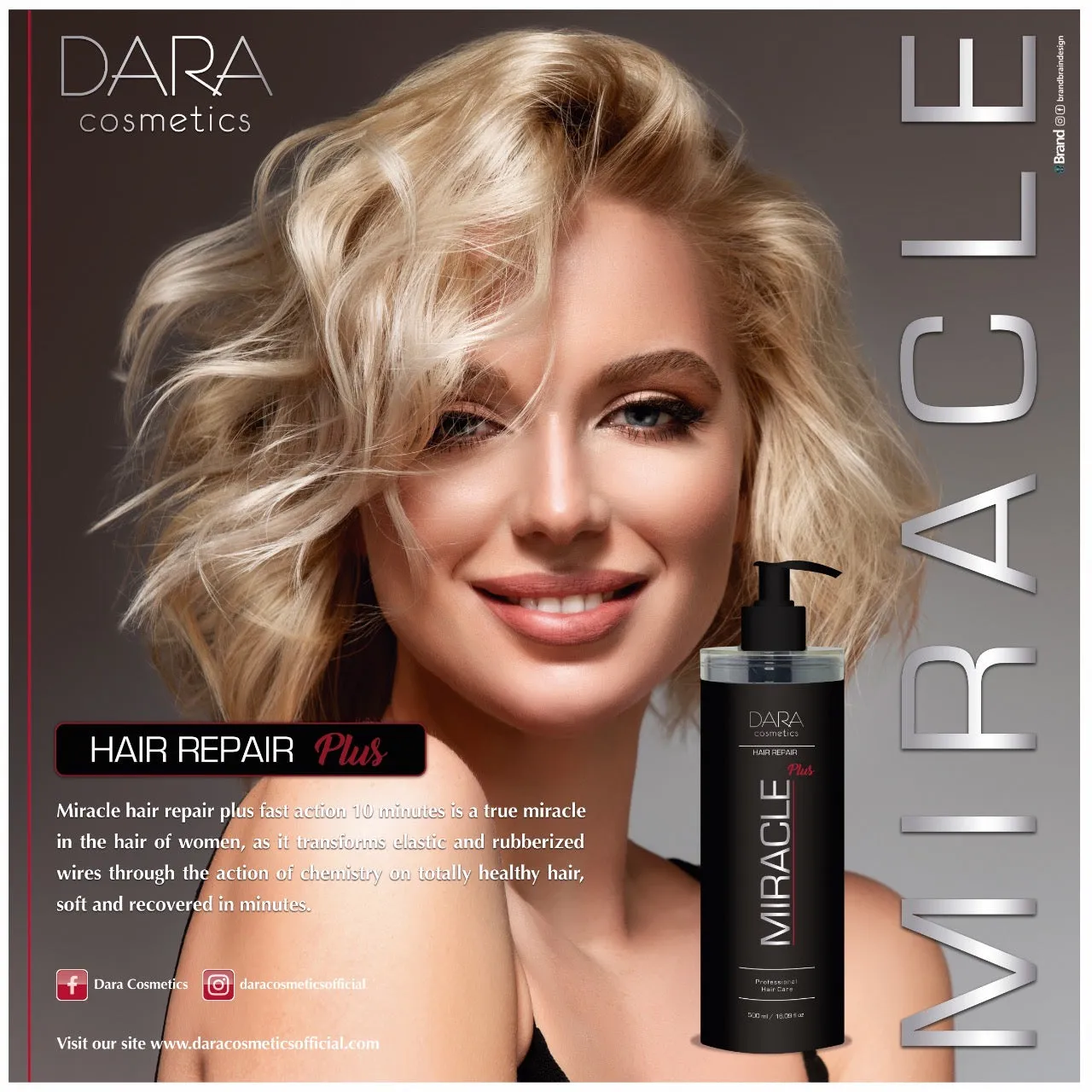 DARA Miracle hair repair plus – 16.09 fl oz  – Deep hair repair For All Hair Types