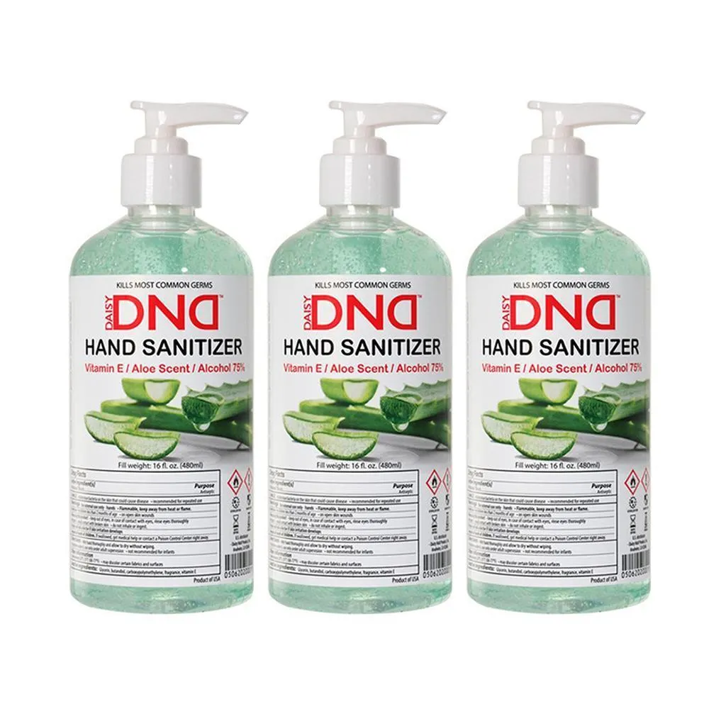 DND - Hand Sanitizer Gel Aloe 16 oz 3-Pack